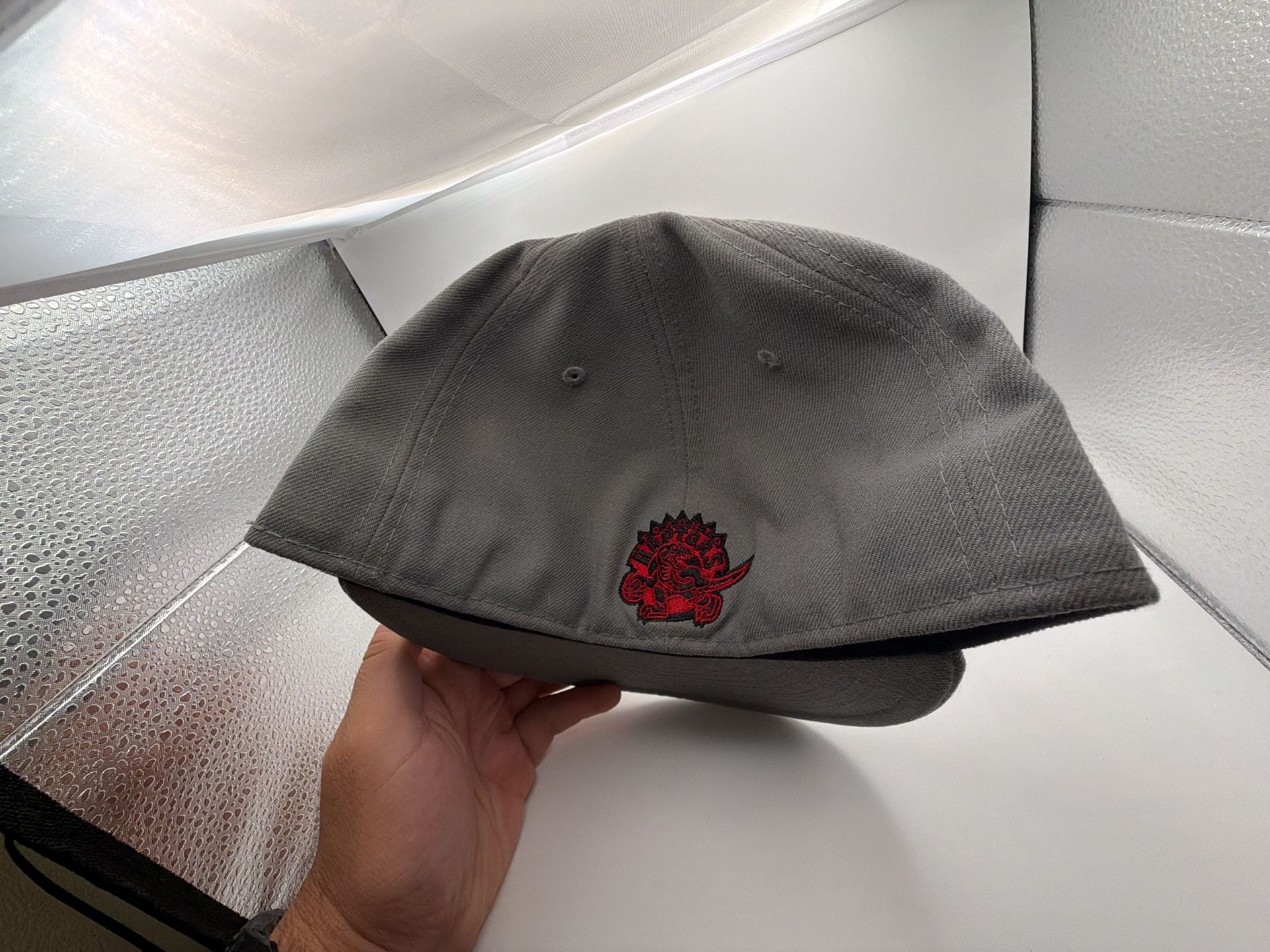 New Era Toronto Raptors Hardwood Classics 59FIFTY Fitted Gray Hat Size 7 3/8 5