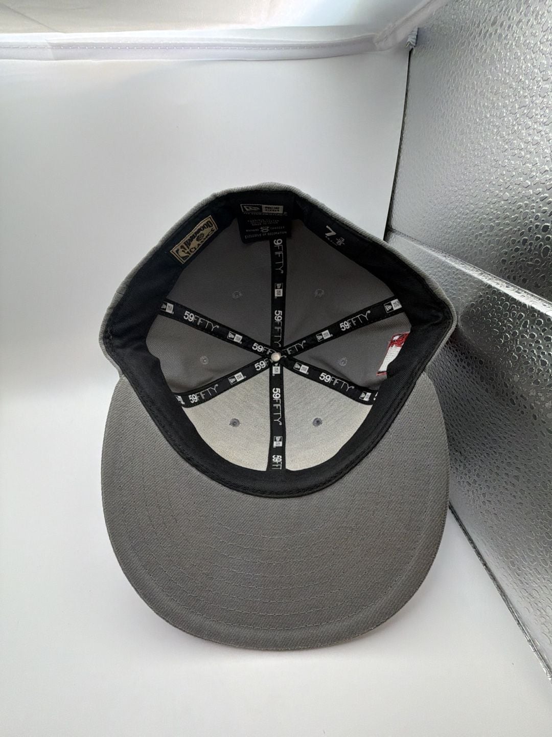 New Era Toronto Raptors Hardwood Classics 59FIFTY Fitted Gray Hat Size 7 3/8 6