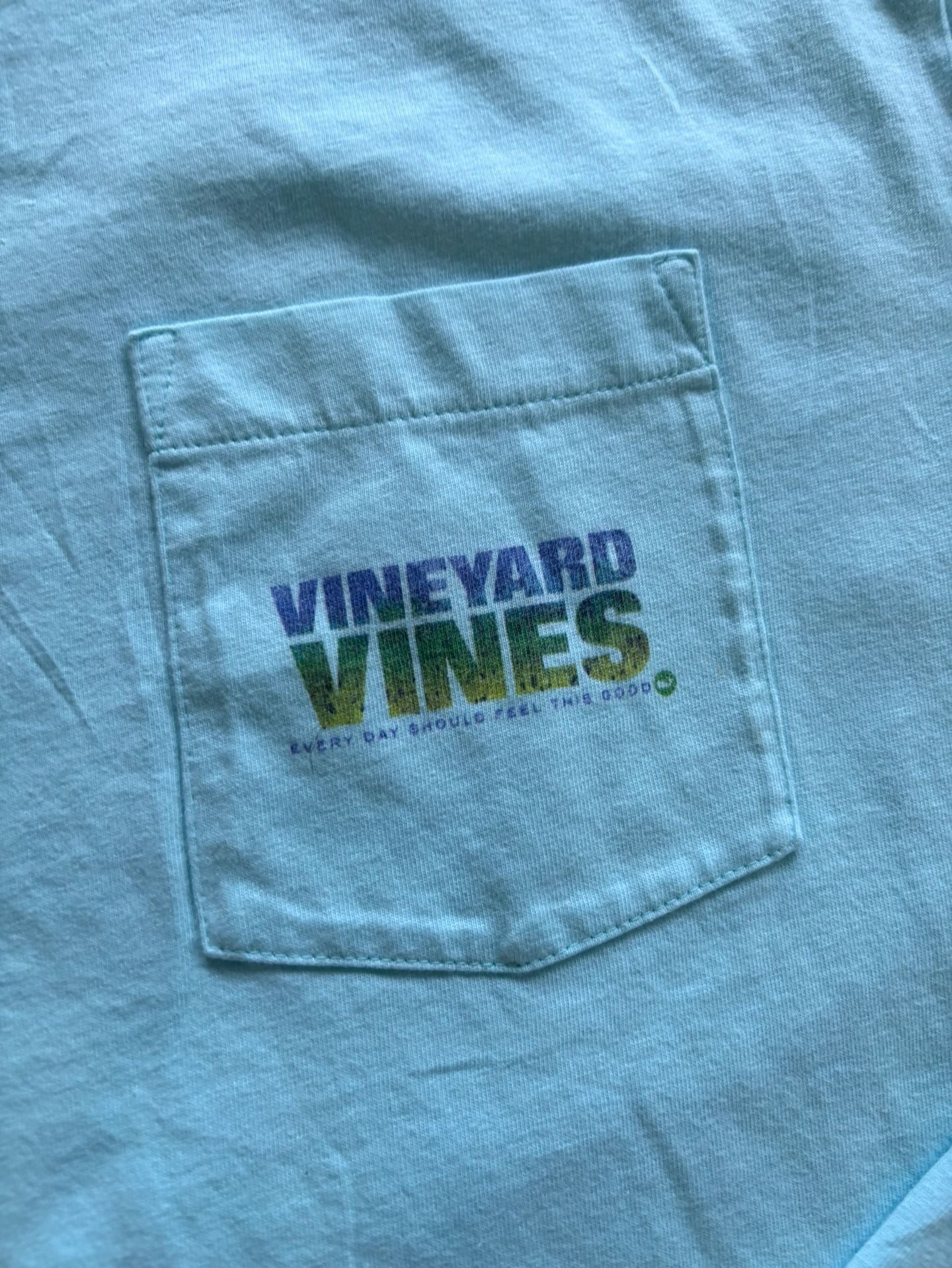 Vineyard Vines Long Sleeve Pocket Tee Light Blue Size L 3