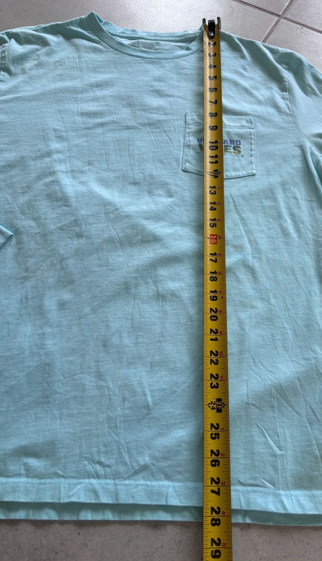 Vineyard Vines Long Sleeve Pocket Tee Light Blue Size L 5