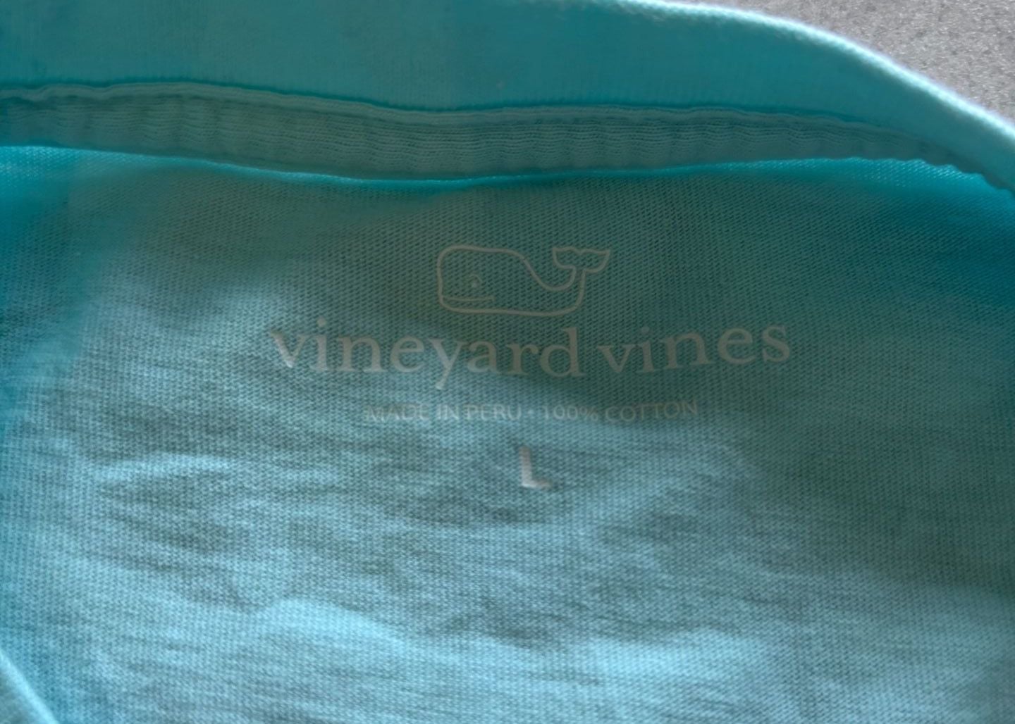Vineyard Vines Long Sleeve Pocket Tee Light Blue Size L 4