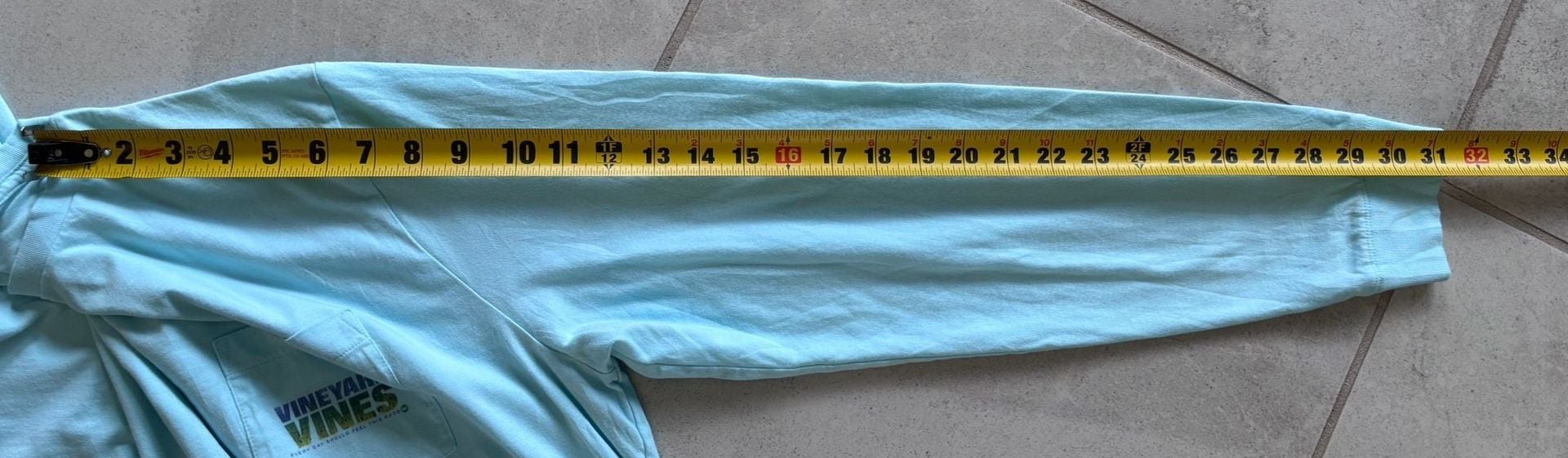 Vineyard Vines Long Sleeve Pocket Tee Light Blue Size L 7
