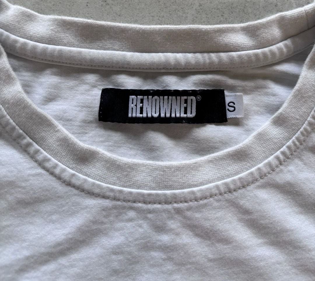 Renowned Manifest White T-Shirt with Graphic Mushrooms and Hands Print 3