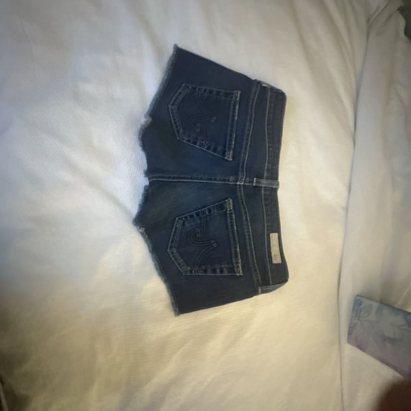 AG Adriano Goldschmied Denim Cutoff Shorts Dark Wash