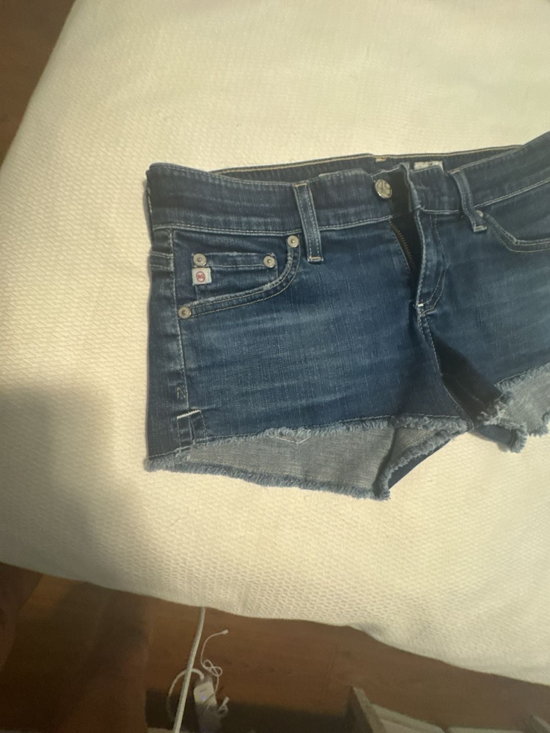 AG Adriano Goldschmied Denim Cutoff Shorts Dark Wash 4