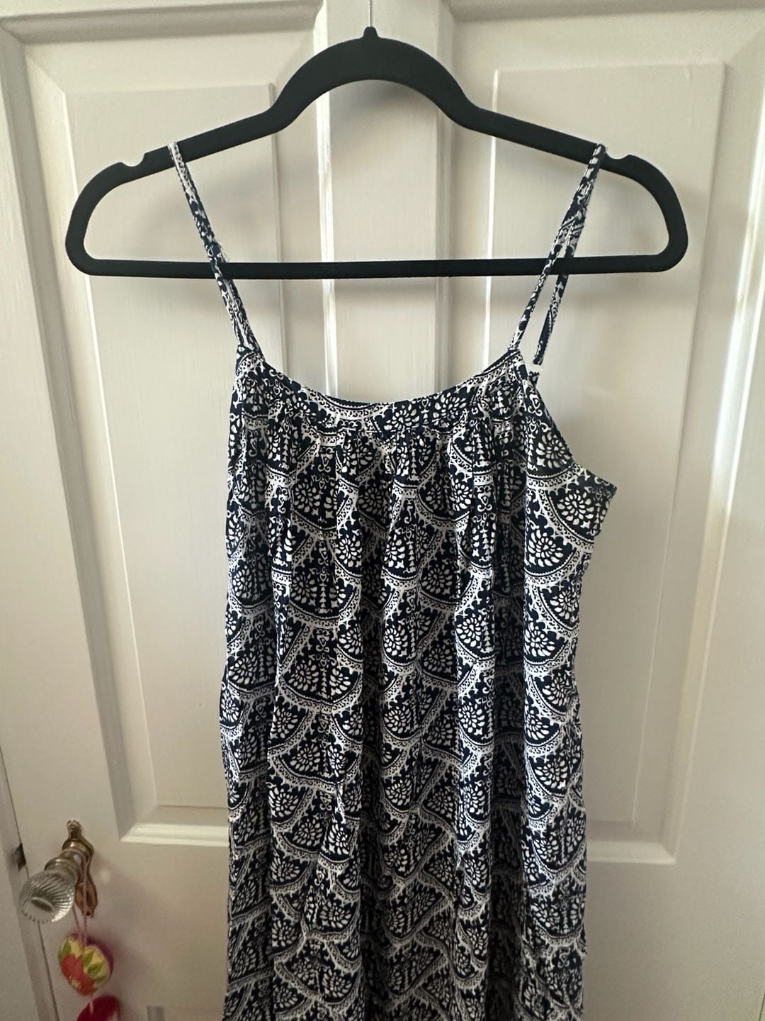 Puspita Balinese Blue and White Patterned Maxi Dress 3