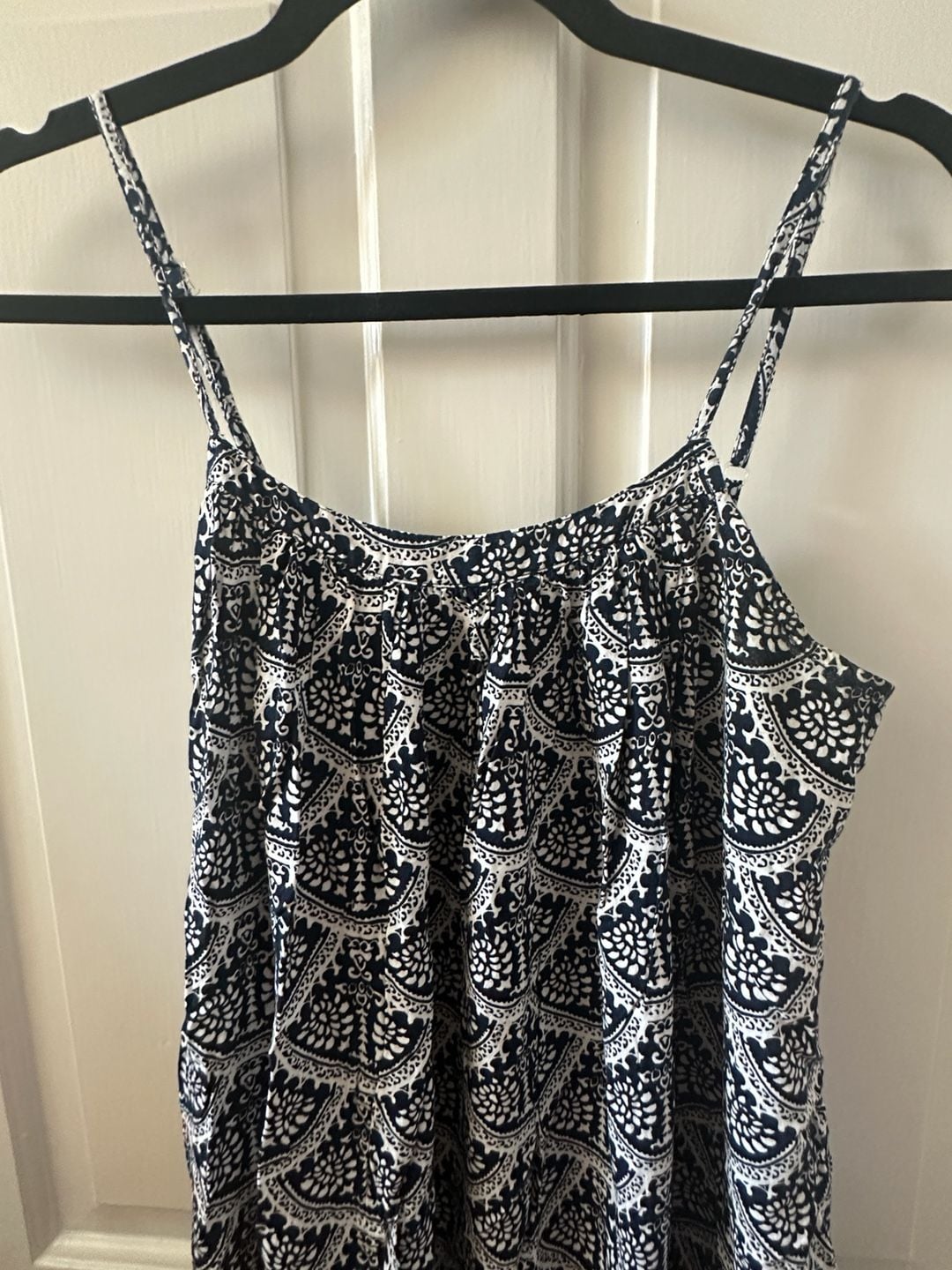 Puspita Balinese Blue and White Patterned Maxi Dress 4