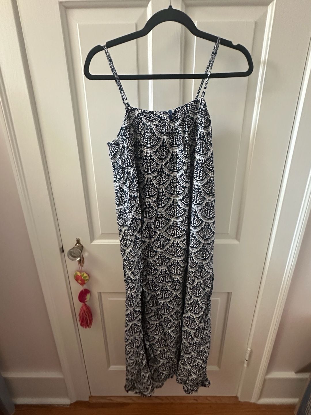 Puspita Balinese Blue and White Patterned Maxi Dress 6