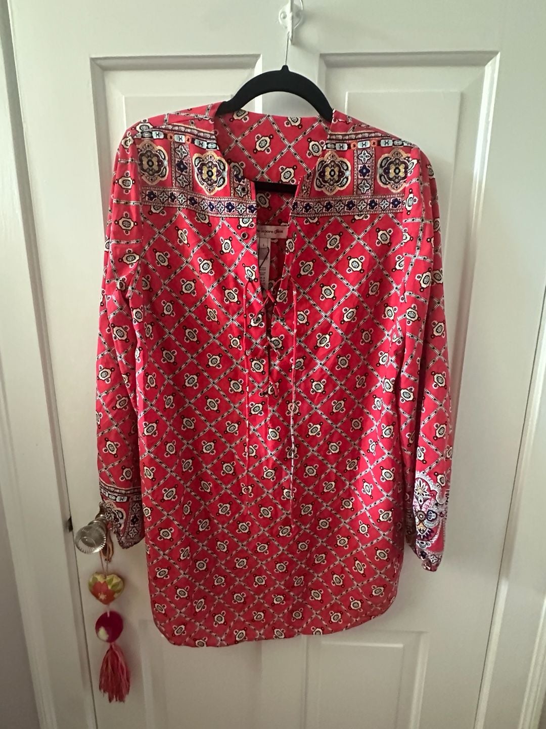 Nanette Lepore Red Batik Swim Cover Up 2