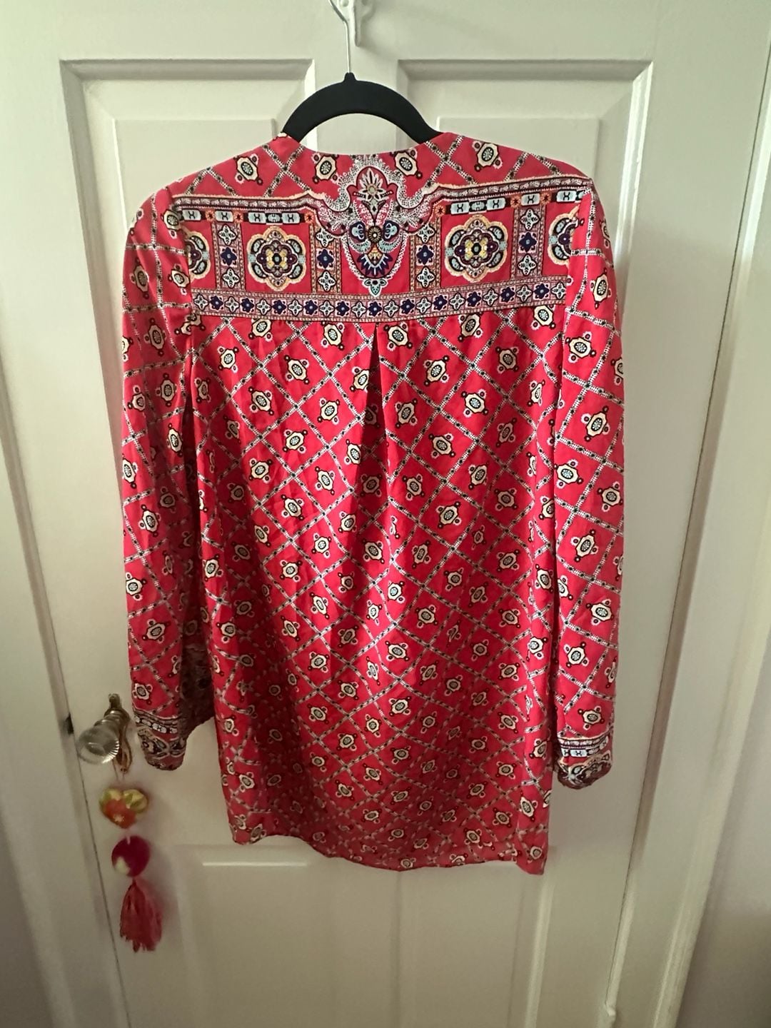 Nanette Lepore Red Batik Swim Cover Up 14
