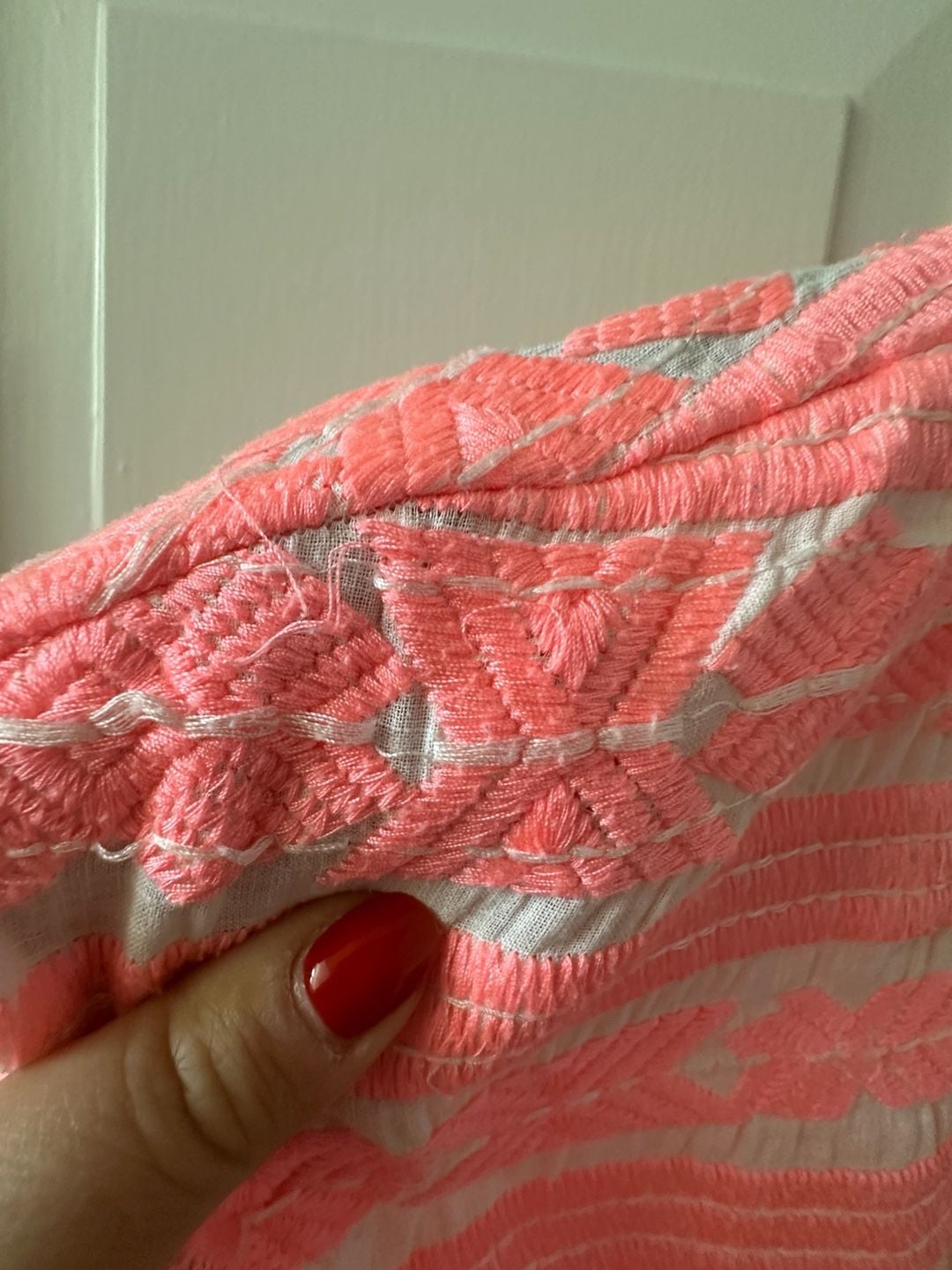 J. Crew Embroidered Pink Boho Tunic Swim Cover Up 3
