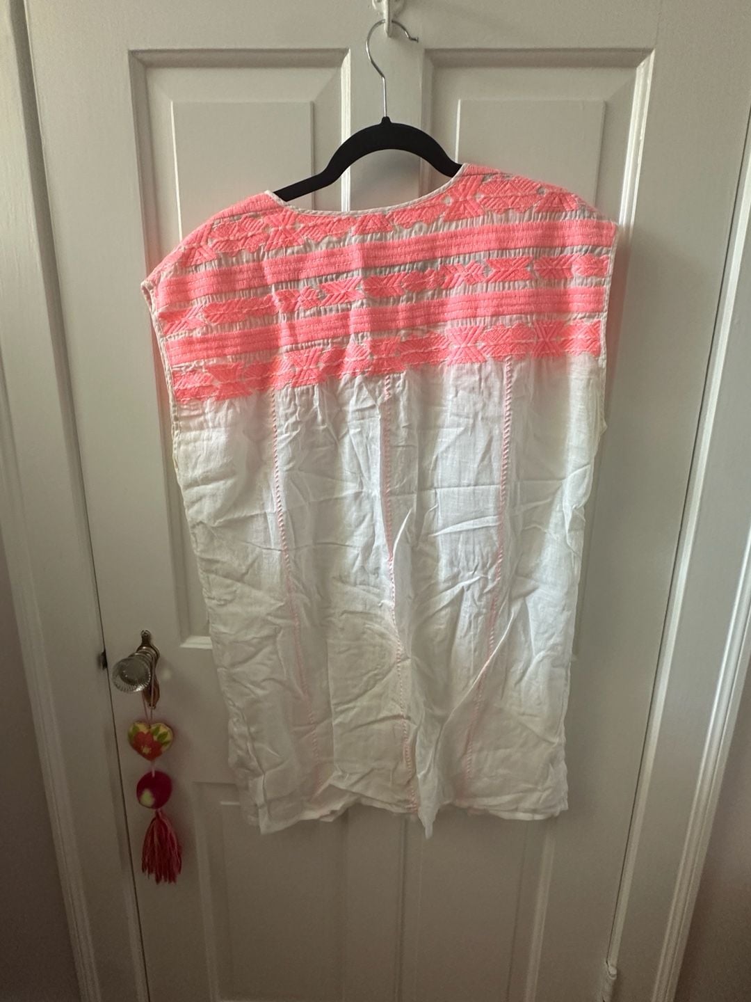 J. Crew Embroidered Pink Boho Tunic Swim Cover Up 6
