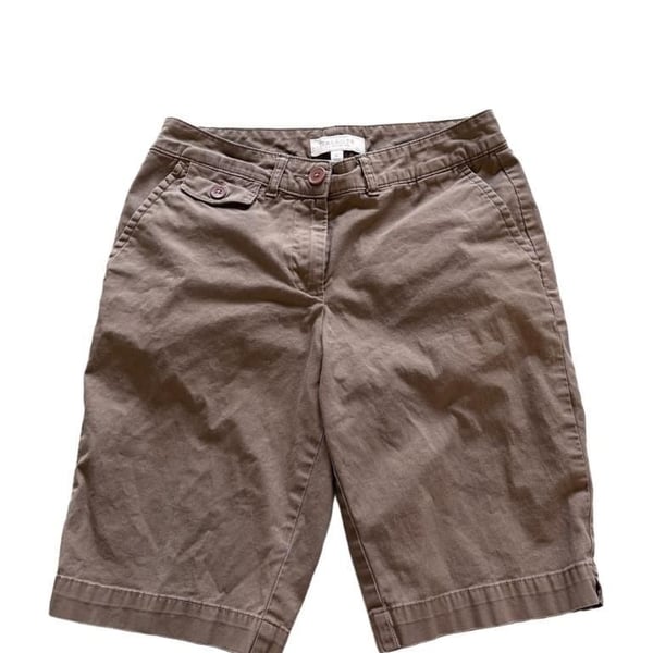 Talbots Petites Brown Chino Bermuda Shorts Size 4P