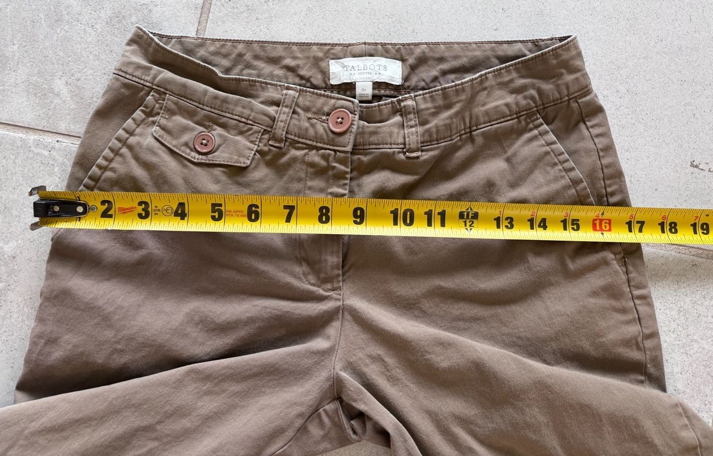 Talbots Petites Brown Chino Bermuda Shorts Size 4P 5