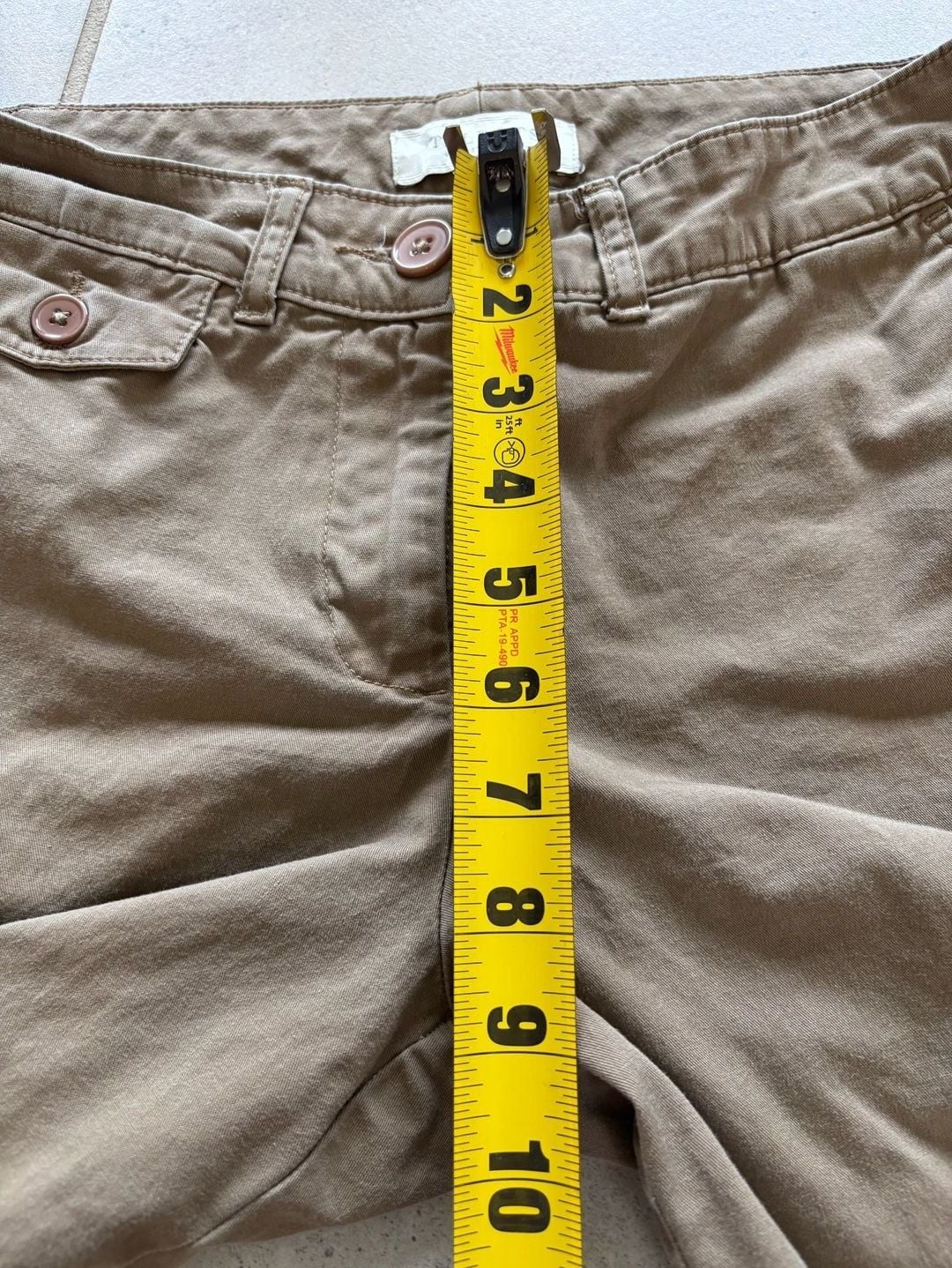 Talbots Petites Brown Chino Bermuda Shorts Size 4P 4