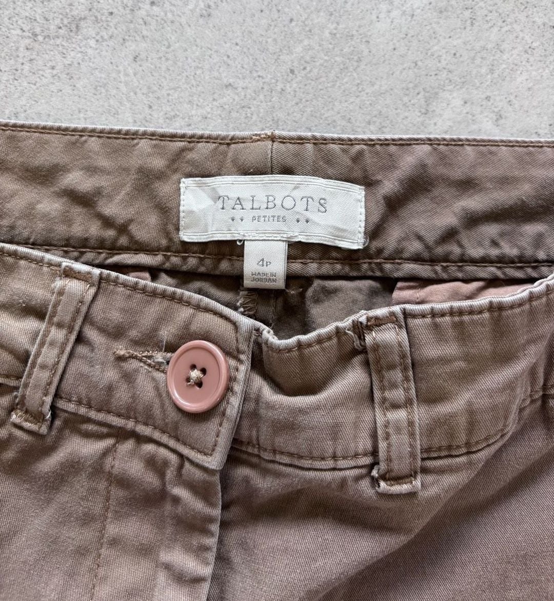 Talbots Petites Brown Chino Bermuda Shorts Size 4P 6