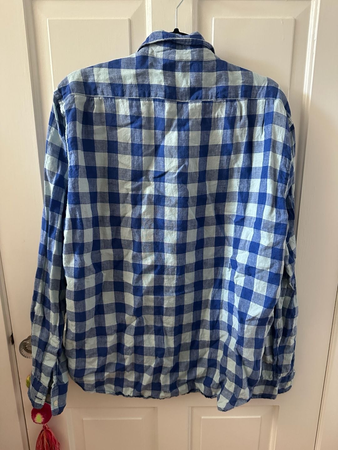 Bonobos Mens Medium Long Sleeve Navy and Light Blue Button Down Shirt 9