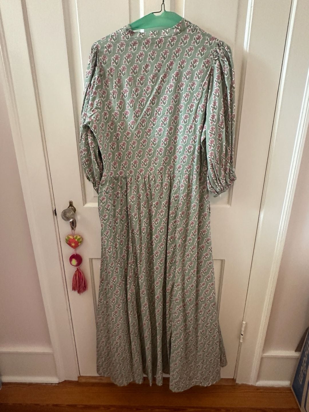 Marea Mint Green Block Print House Dress 6