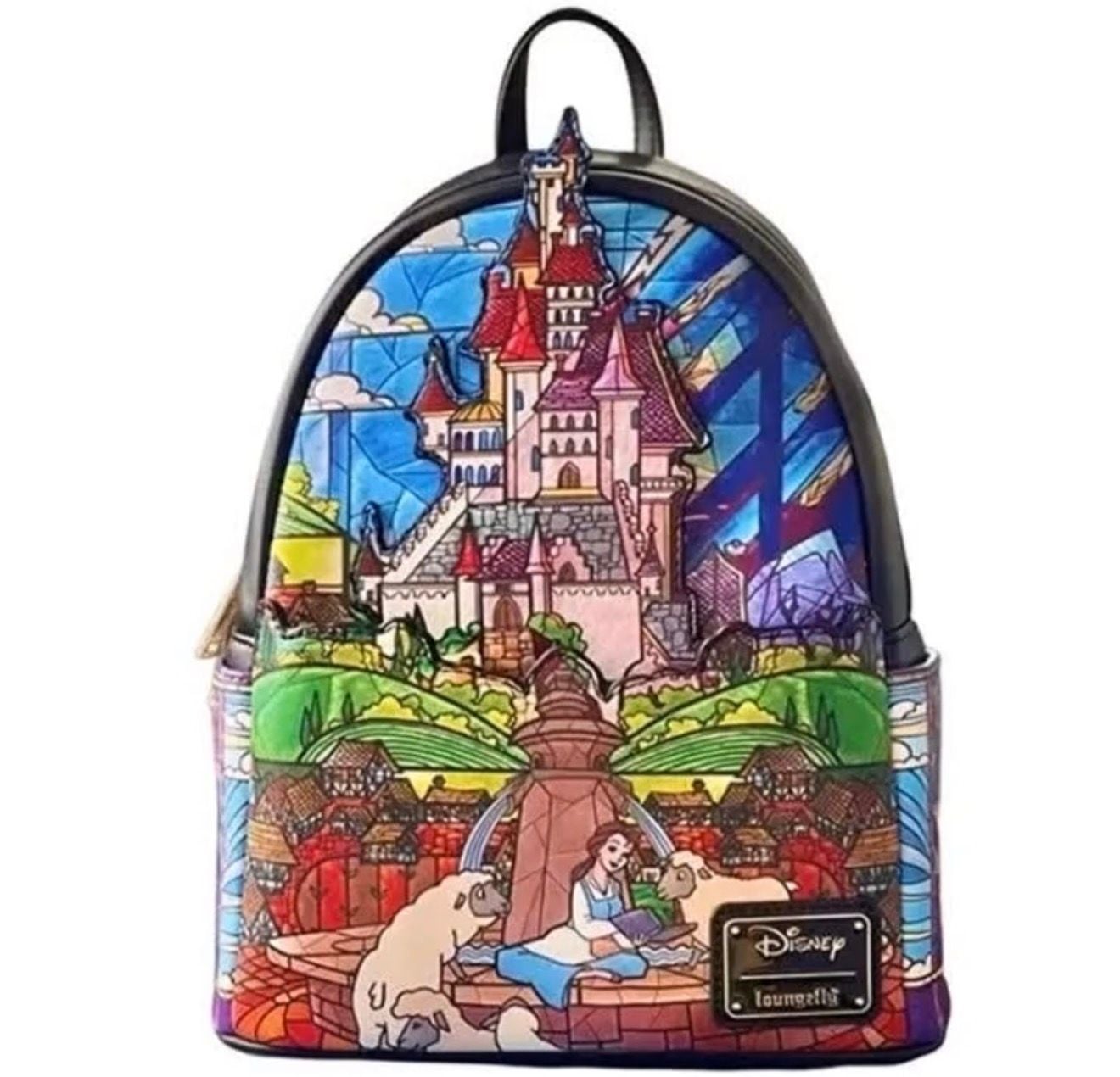 Loungefly Disney Series Belle Womens Double Strap Shoulder Bag Purse - .com, 2