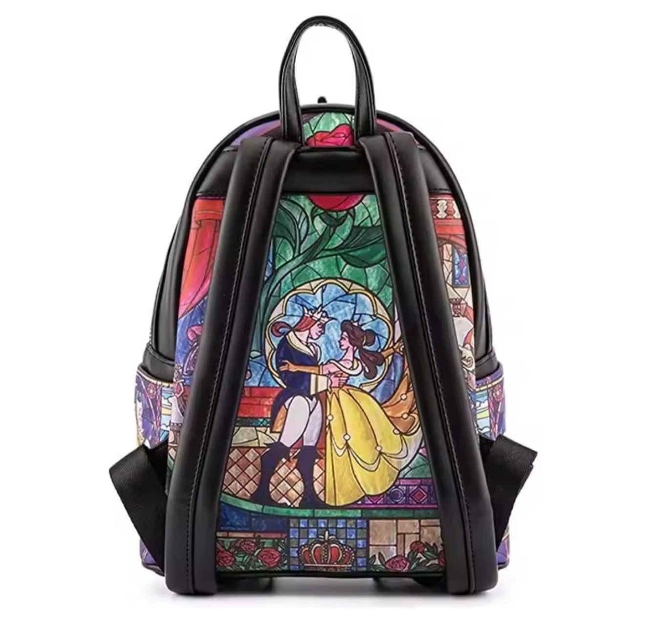 Loungefly Disney Series Belle Womens Double Strap Shoulder Bag Purse - .com, 3