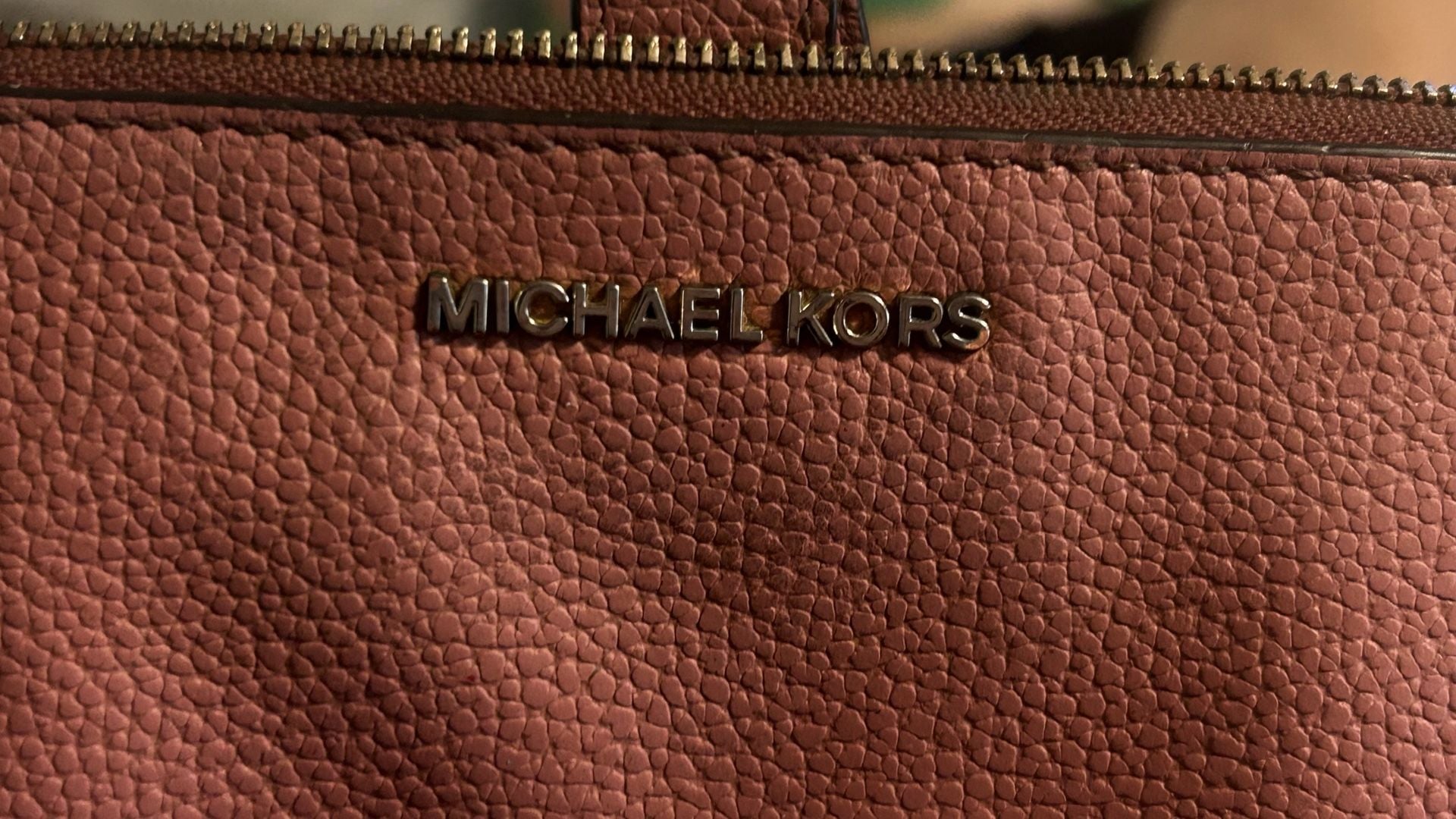 Michael Kors Jet Set Large Three Quarter Zip Leather Wallet Wristlet in Pink 9