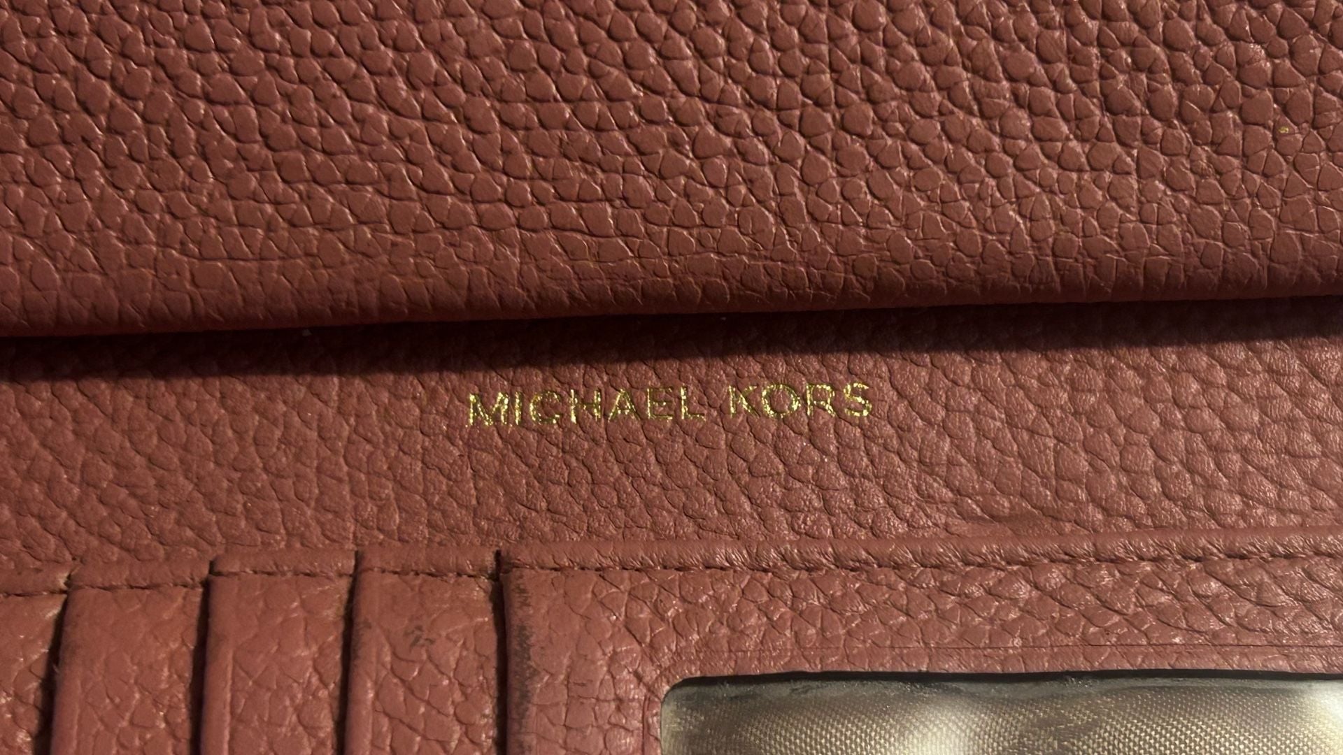 Michael Kors Jet Set Large Three Quarter Zip Leather Wallet Wristlet in Pink 10