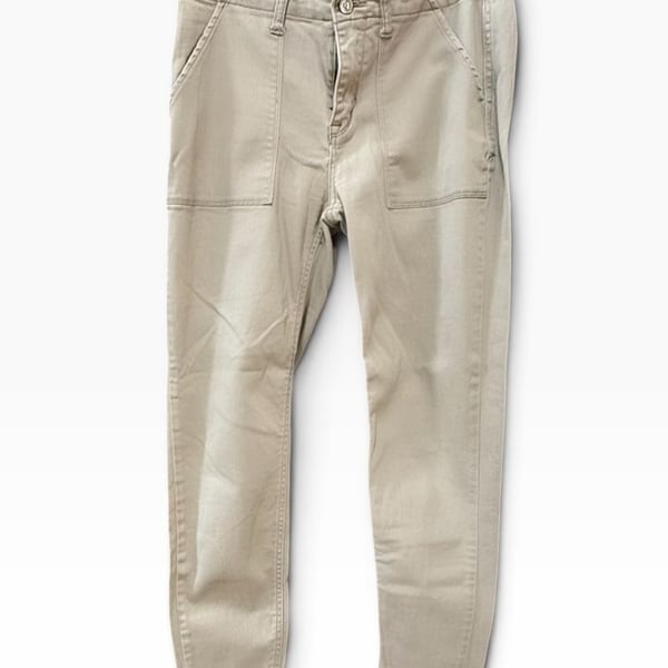 Kensie Cropped Chino Skinny Fit Pants Size 8