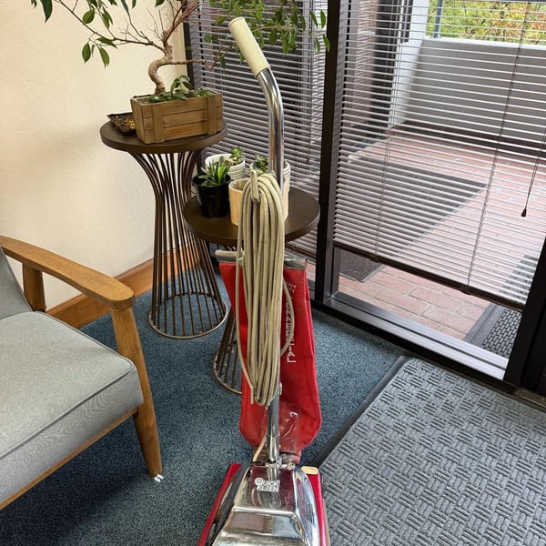 Sanitaire Quick Kleen Heavy Duty Commercial Upright Vacuum Cleaner Red Chrome