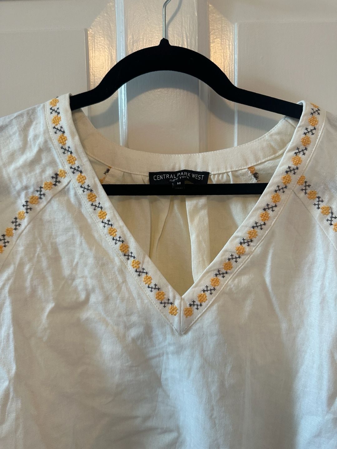 Anthropologie Yellow Embroidered Boho Blouse 3