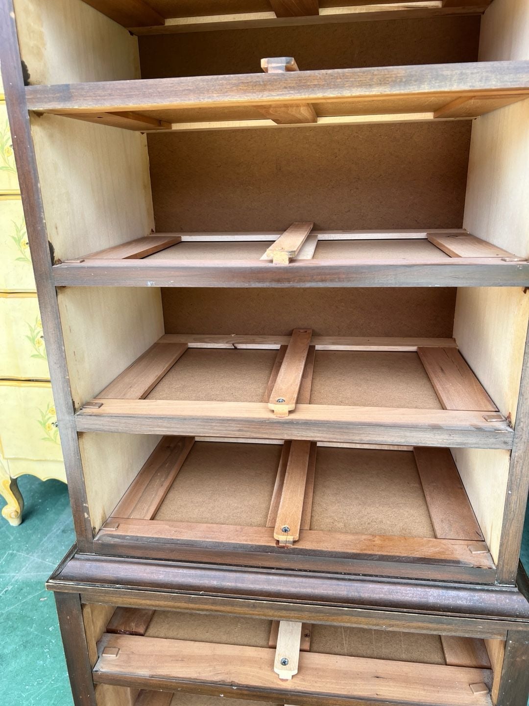 Vintage Wooden Tall Chest of Drawers with 7 Drawers 7
