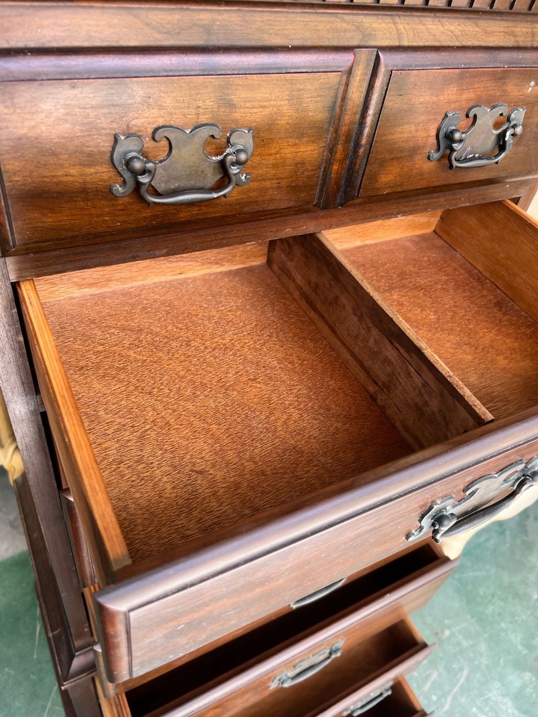 Vintage Wooden Tall Chest of Drawers with 7 Drawers 10