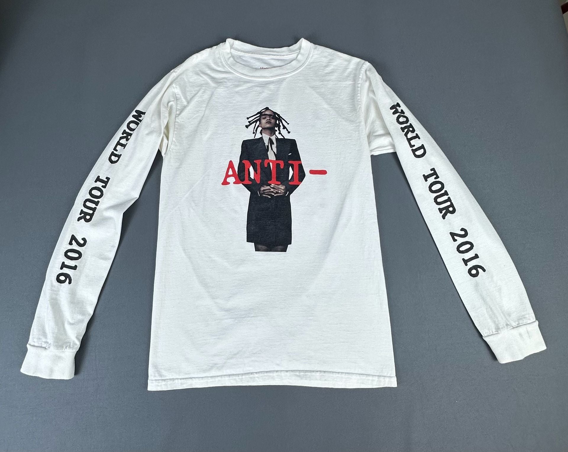 Rihanna Anti World Tour 2016 Long Sleeve White T-Shirt 3