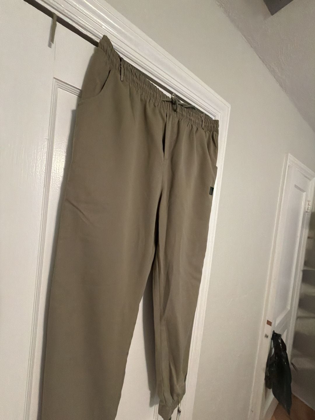 Manfinity Homme Men's Jogger Pants With Patch Pockets And Elastic Cuffs Khaki 3