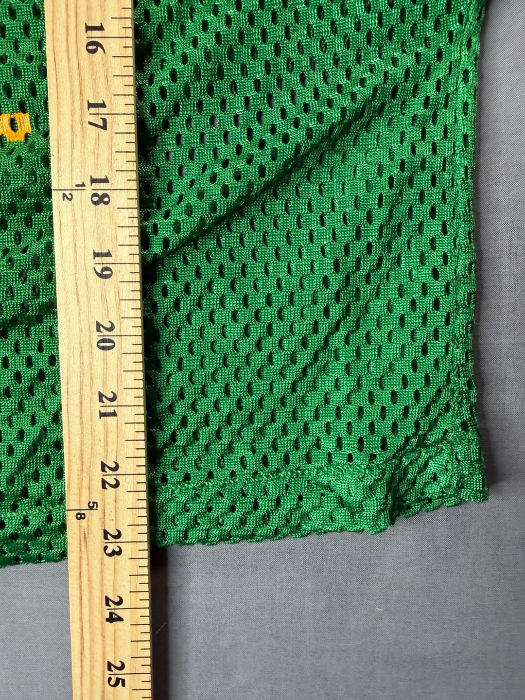 True Vintage 70’s Goodman's Los Angeles Mira Costa Football Green Mesh Jersey XL 6
