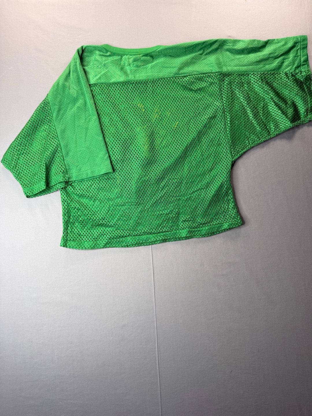 True Vintage 70’s Goodman's Los Angeles Mira Costa Football Green Mesh Jersey XL 7