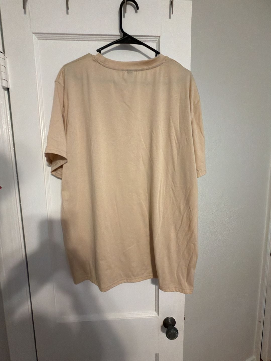 Mens Beige Oversized Short Sleeve T-Shirt 4