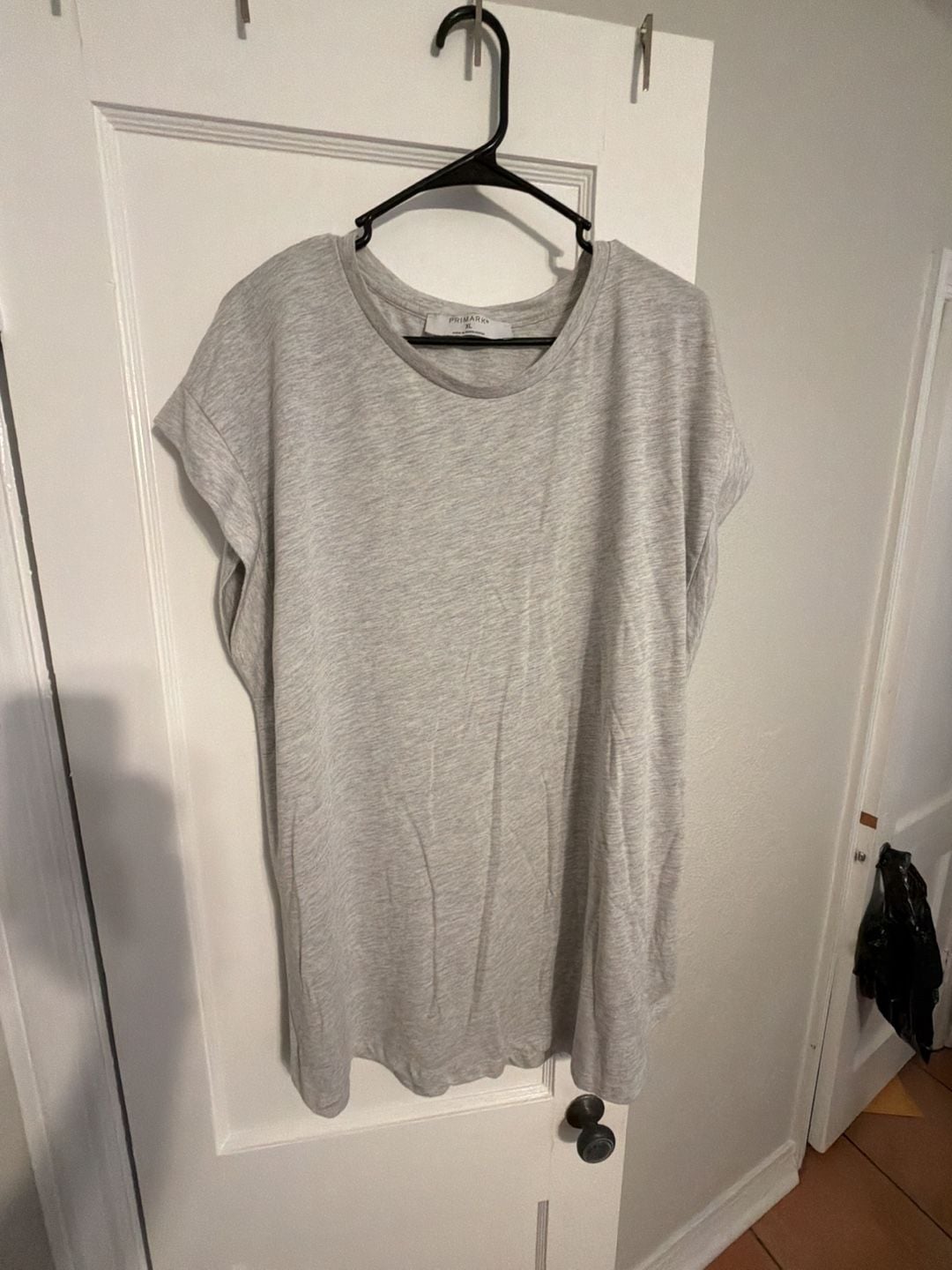 Primark Heather Gray Extended Shoulder T-Shirt Dress Size XL 2