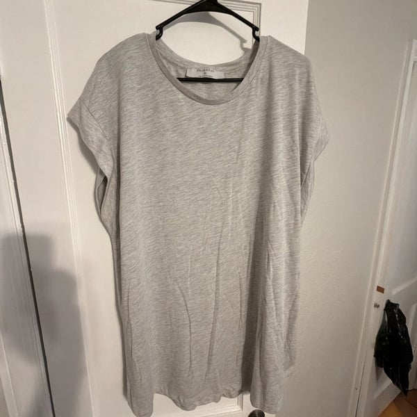 Primark Heather Gray Extended Shoulder T-Shirt Dress Size XL