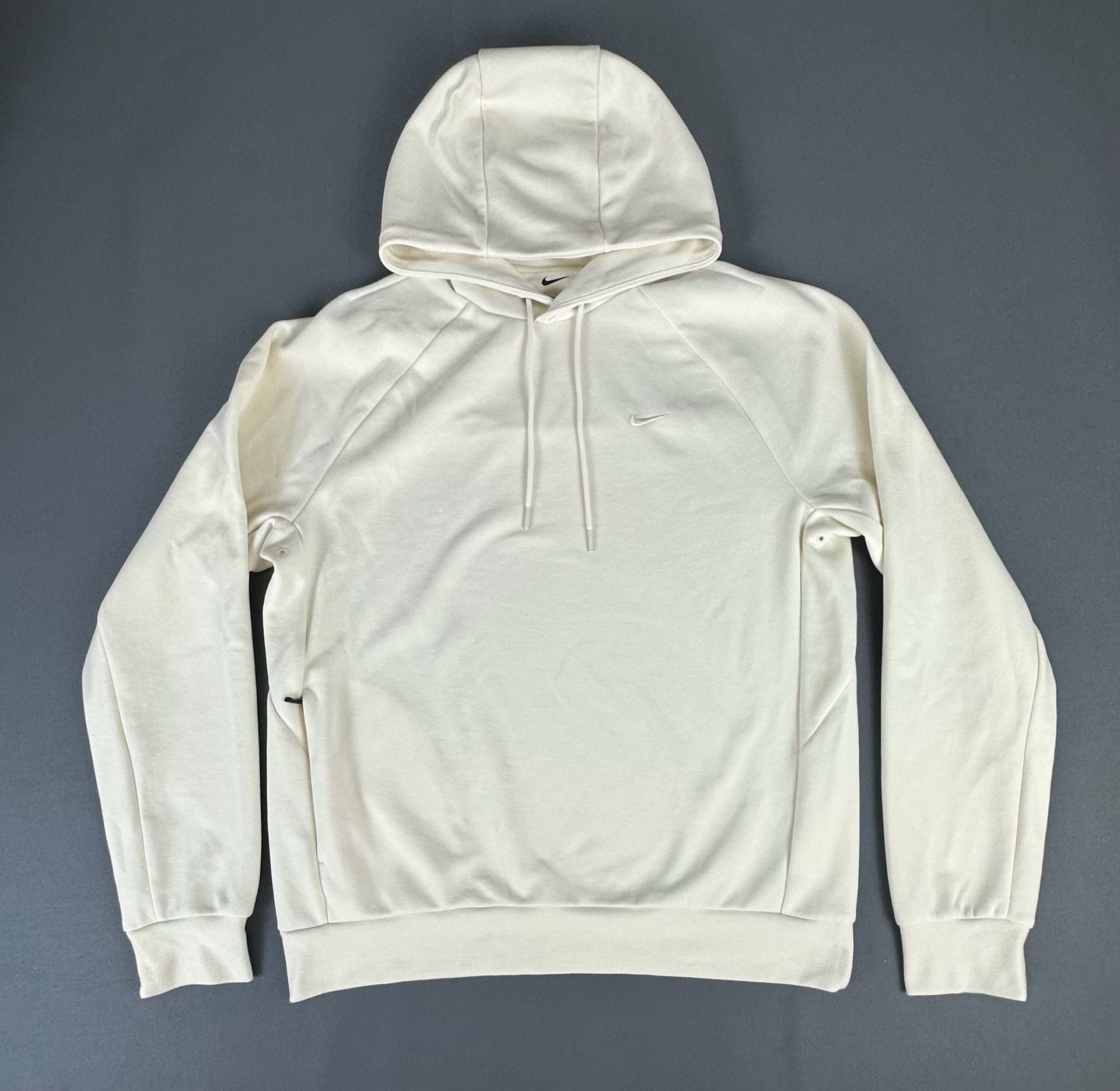 Nike Dri-Fit Mini Swoosh Cream Pullover Hoodie Men's Size Medium 3