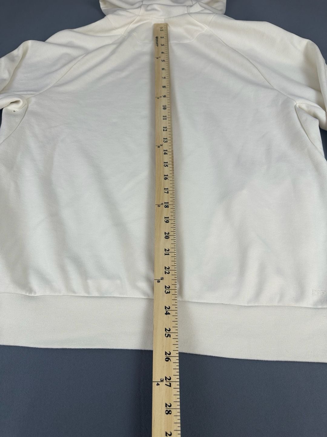 Nike Dri-Fit Mini Swoosh Cream Pullover Hoodie Men's Size Medium 13