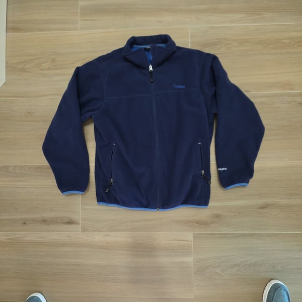L.L. Bean Men's Blue Full Zip Polartec Fleece Jacket Medium