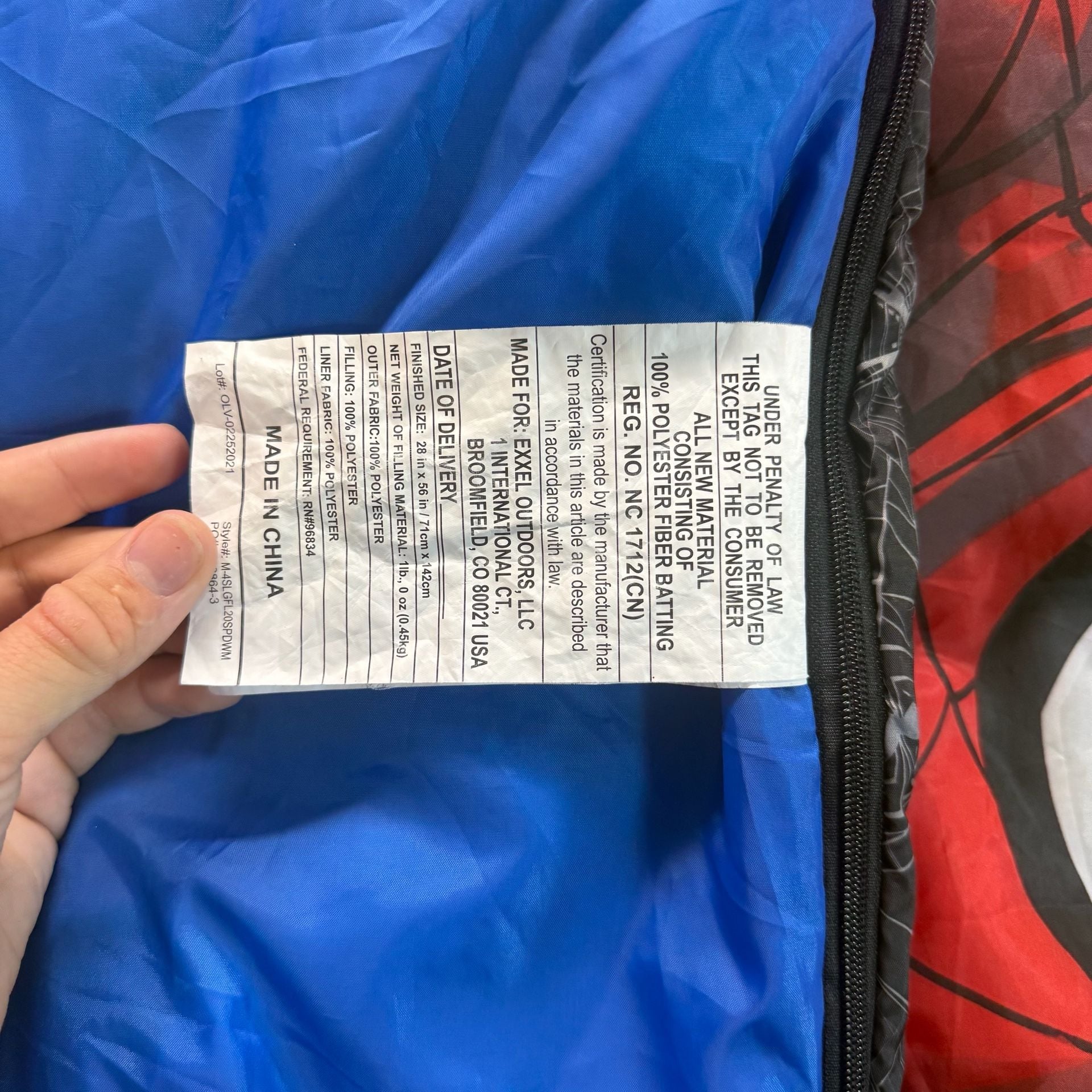 Marvel Spider-Man Kids Youth Sleeping Bag 6