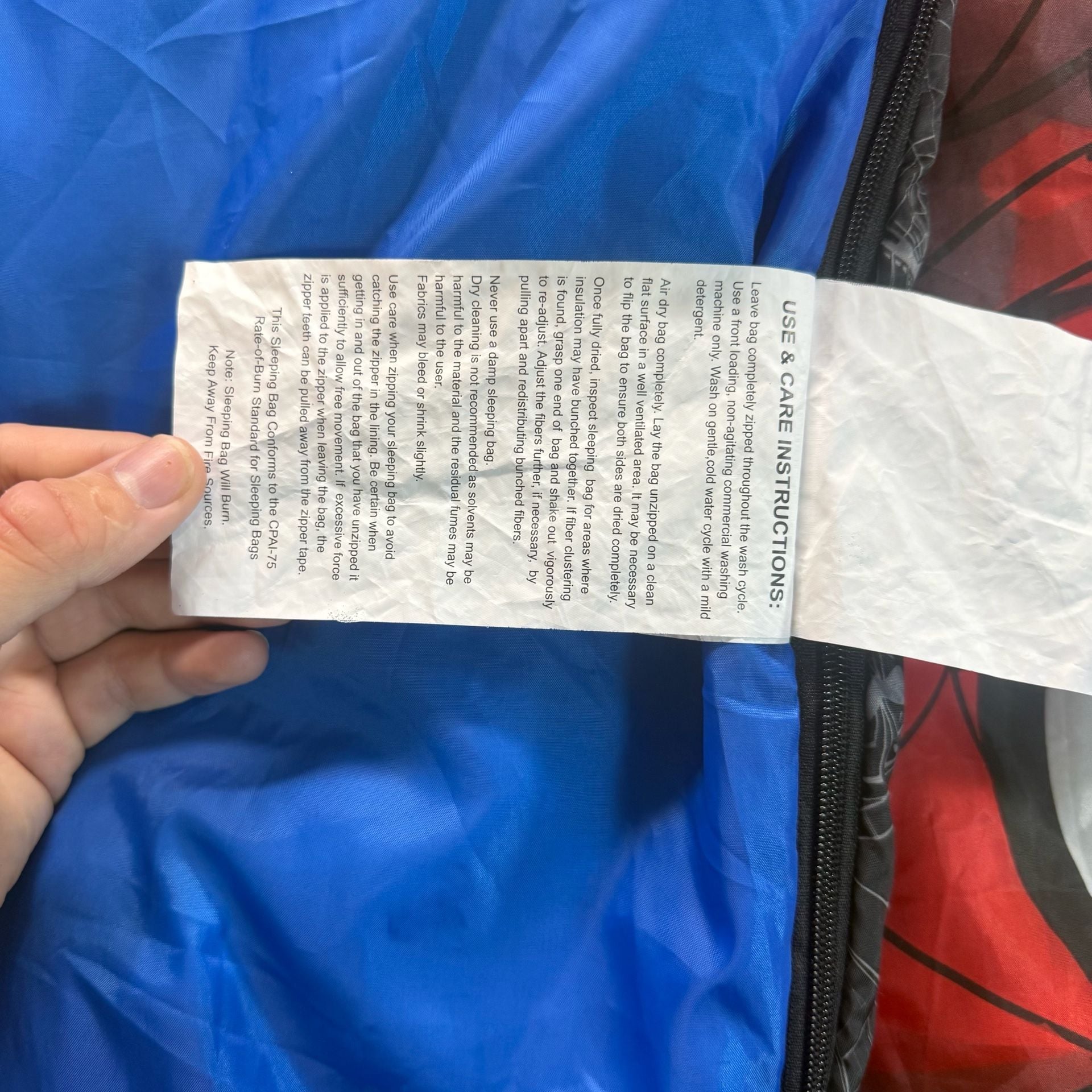 Marvel Spider-Man Kids Youth Sleeping Bag 7