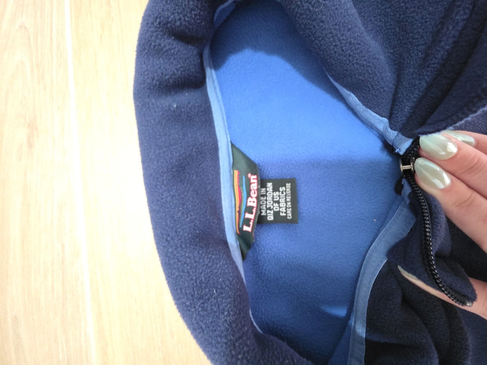 L.L. Bean Men's Blue Full Zip Polartec Fleece Jacket Medium 4