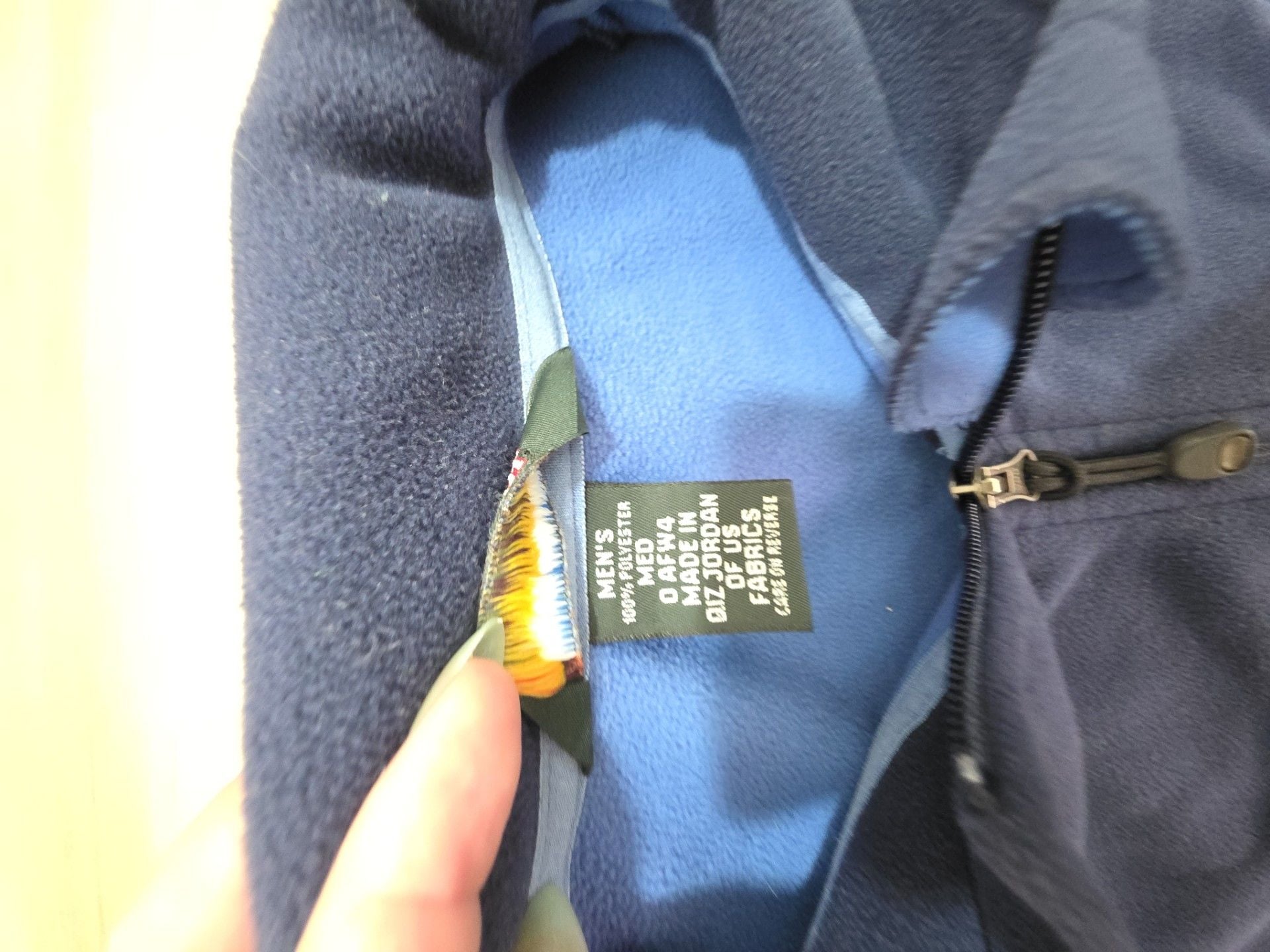 L.L. Bean Men's Blue Full Zip Polartec Fleece Jacket Medium 5