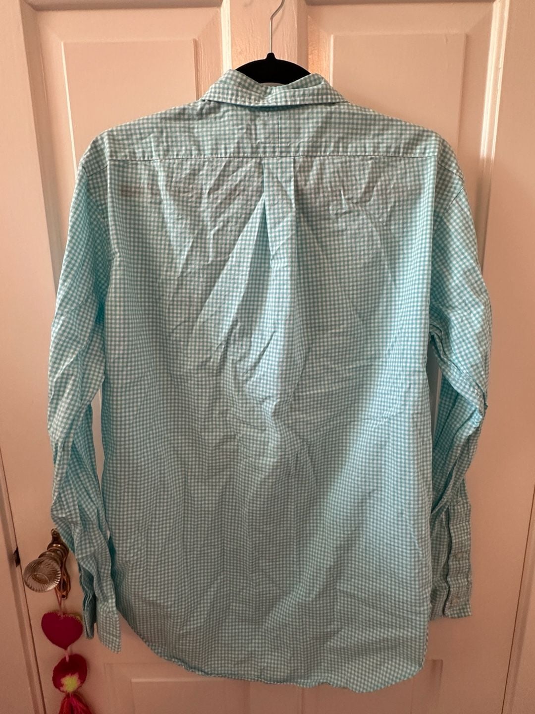 Ralph Lauren Men’s Teal Blue Gingham Button Down 6