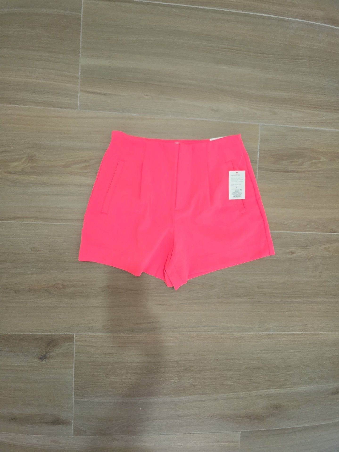 A New Day Women Neon Pink Midi Shorts Size 6 2