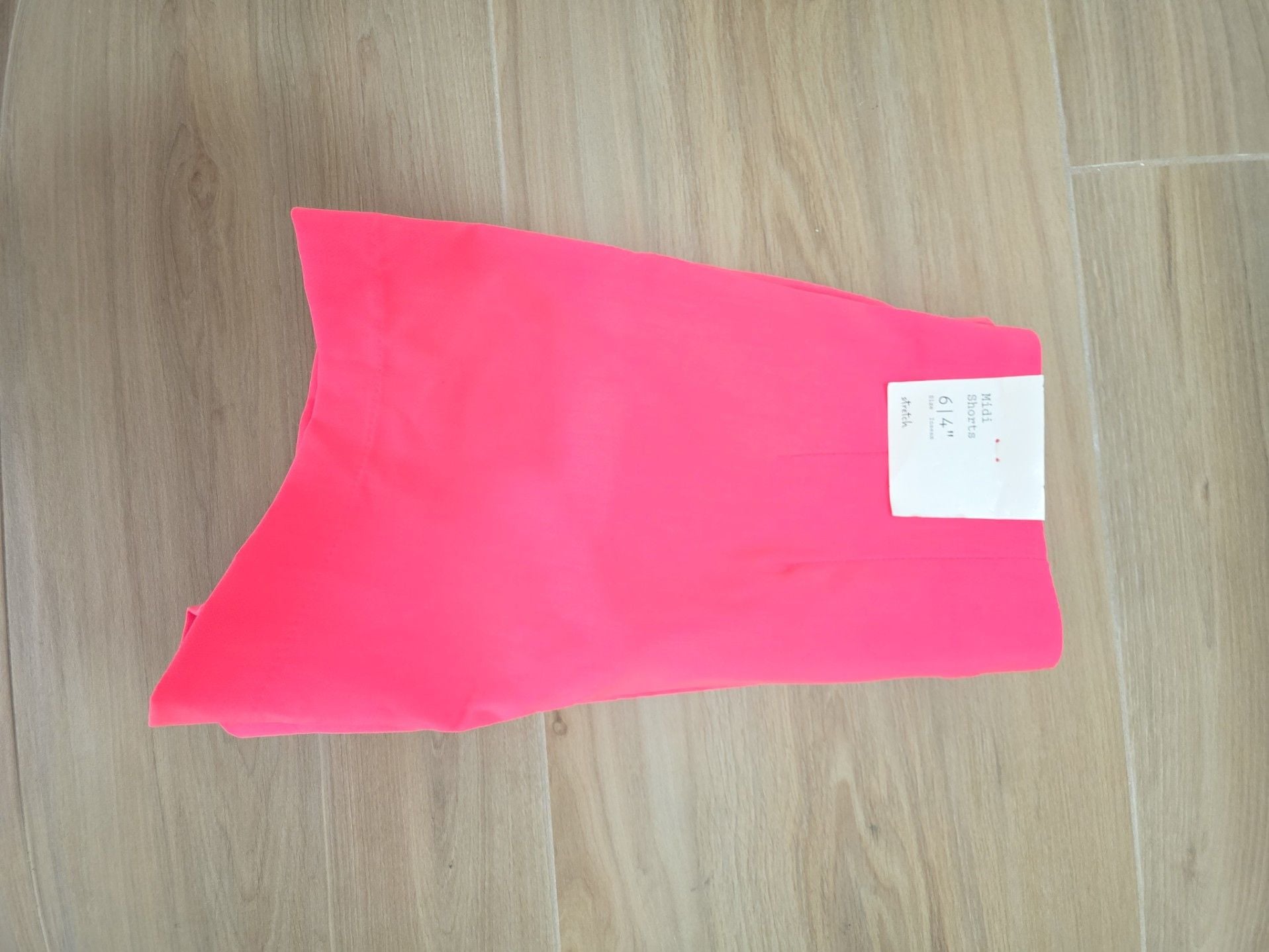 A New Day Women Neon Pink Midi Shorts Size 6 5
