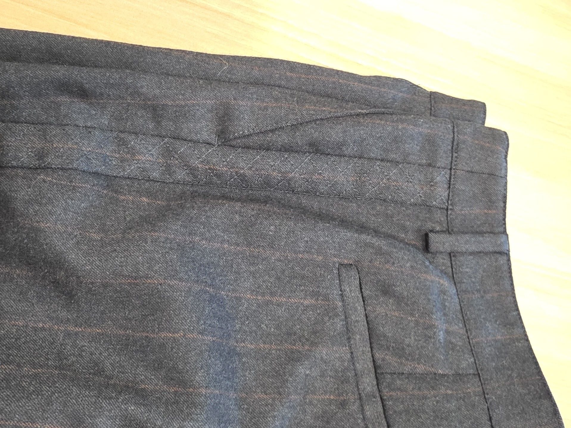 Chanel Pinstripe Wool Cashmere Dress Pants Trousers 9