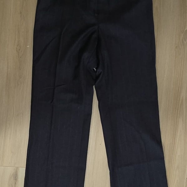 Chanel Pinstripe Wool Cashmere Dress Pants Trousers
